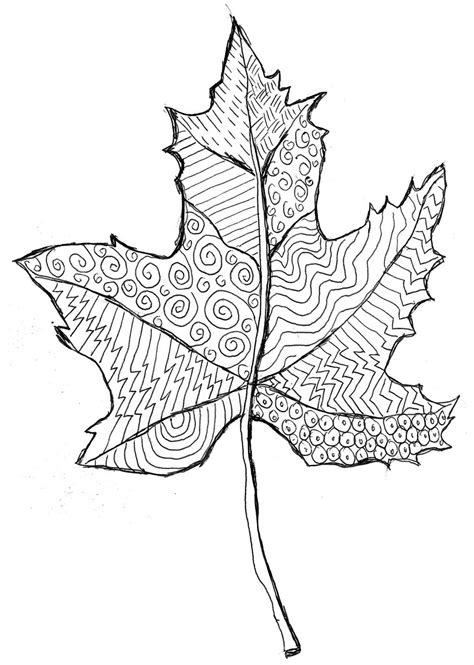 Line Pattern Leaf Art Projects For Kids