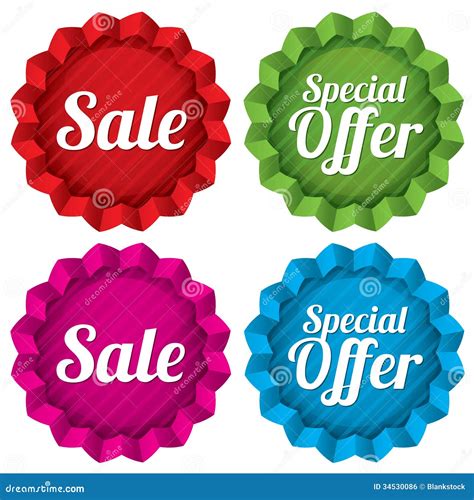 Sale And Special Offer Price Tags Set Vector Stock Vector