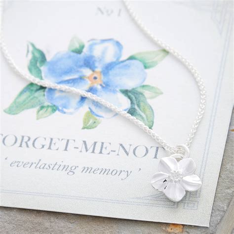Forget Me Not Solid Silver Necklace By Scarlett Jewellery