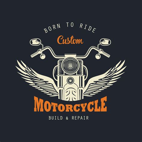 Vintage Motorcycles Label Emblem Vector Template Vintage Motorcycles