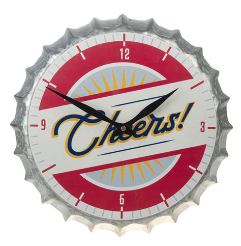 Wholesale Beer Bottle Cap Wall Clock Ganz