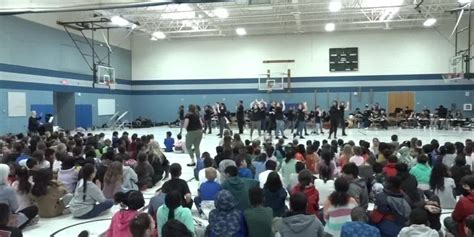 Whittier Middle School Band Performs For Elementary Students