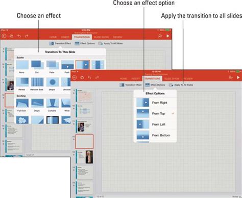 Cómo Aplicar Transiciones De Diapositivas En Powerpoint En El Ipad Para Dummies