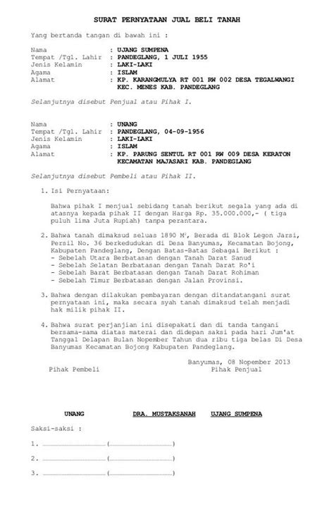Surat Jual Beli Tanah Shefalitayal