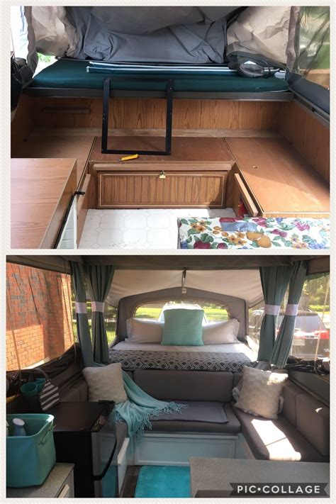 Before And After Pop Up Tent Trailer Remodel Popup Camper Remodel
