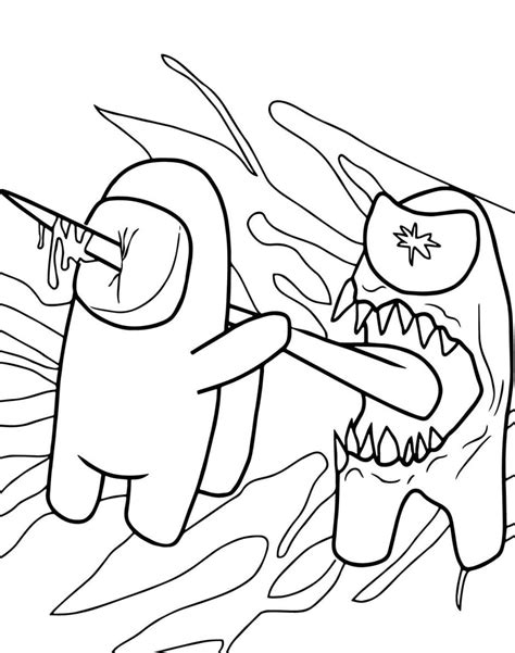 Among Us Coloring Pages Impostor Christmas Vrogue