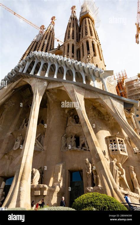 Passionsfassade In Der Sagrada Familia Fotos Und Bildmaterial In
