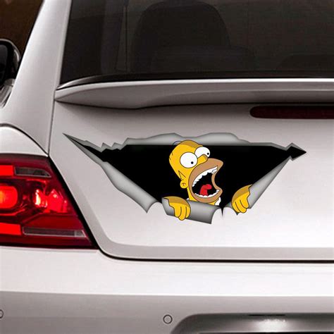 3d Sticker Homer Simpson Sticker Funny Sticker Car Decal Homer