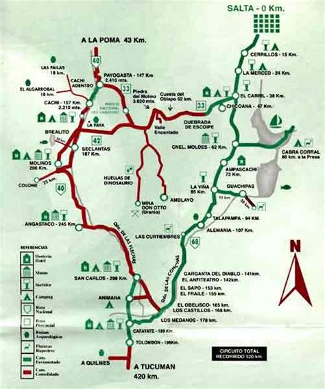 Mapa Valles Calchaquíes Salta Tucumán Catamarca Mapa Turístico