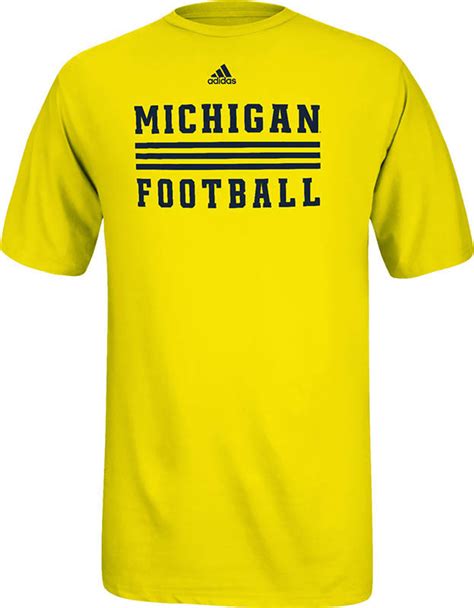 Michigan Wolverines Football T Shirt Yellow