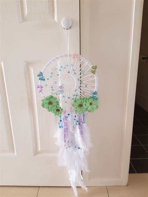 Dreamcatcher Weaving Flowers Beadwork Feathers And Ribbons Very