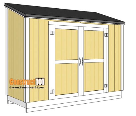 4x10 Lean To Shed Plans Free Pdf Material List Construct101