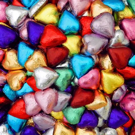 Milk Chocolate Hearts Assorted Colours 1kg 115 Pieces Made In Australia Using The Finest