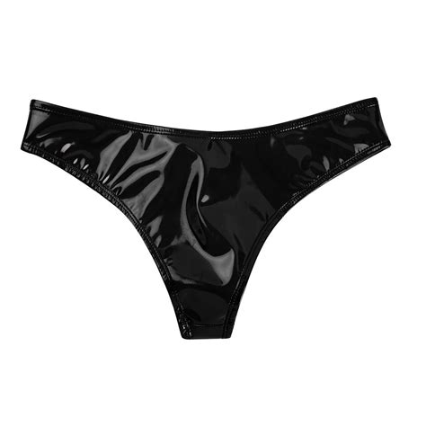 womens patent leather panties mini bikini thong sexy panties lingerie briefs boxer shorts wet