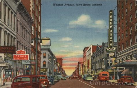 Wabash Avenue Terre Haute In Postcard