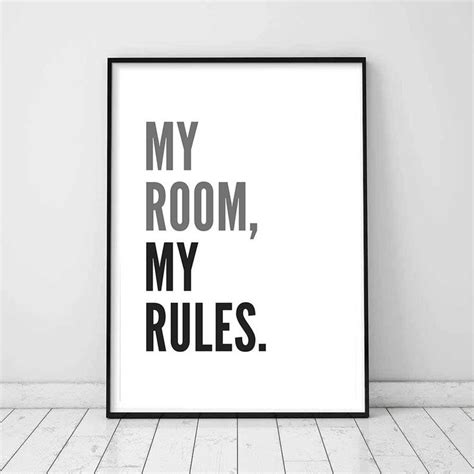 My Room My Rules Teenage Room Childen Room Teens Room Etsy France Etsy