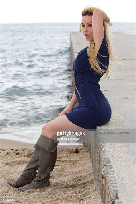Kayden Kross Poses During A Glamour Photo Shoot On The Beach On April