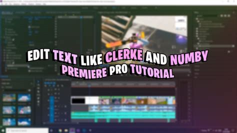 Click on the video where you want to add text. How To Edit Like Numby (Wavy Text) - Premiere Pro - YouTube