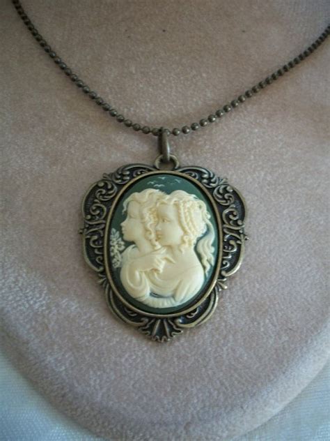 Sisters Cameo Necklace Mother Daughter Cameo By Brendas Etsy Cameo