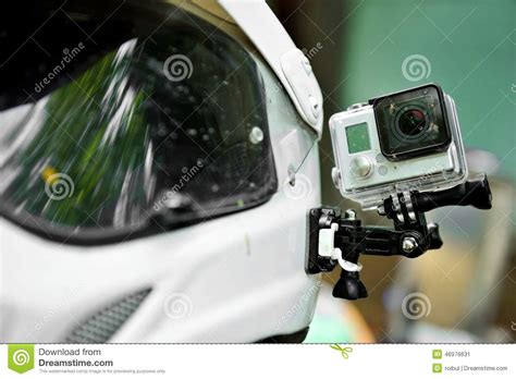 Maybe you would like to learn more about one of these? Action Camera On Motorcycle Helmet Stock Image - Image of ...