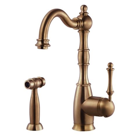 Find perfect kitchen faucet black to beautifully blend into the decor. Houzer Regal Single Handle Kitchen Faucet with Sidespray ...