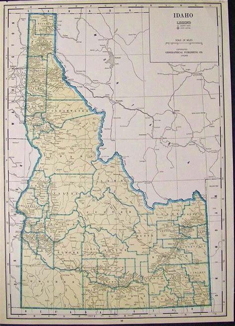 Prints Old And Rare Idaho Antique Maps And Prints