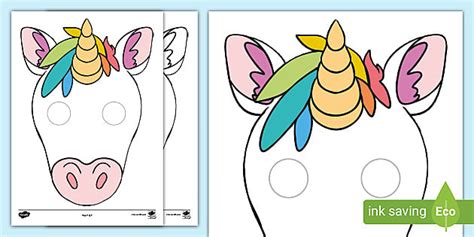 Lovely Printable Unicorn Masks Arts And Crafts Resources