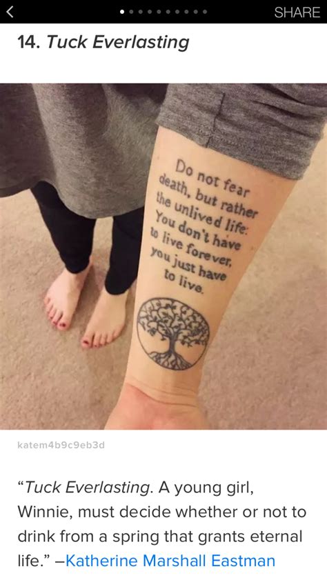Five of the best book quotes from winnie foster. Pin by Kayla de Graaf on Tattoo? | Tattoo quotes, Tuck everlasting, Paw print tattoo