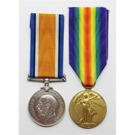 Ww1 British War And Victory Medal Pair Pte J Robinson Labour Corps