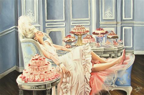 Let Them Eat Cake Marie Antoinette French Art Print A Romantic Couple