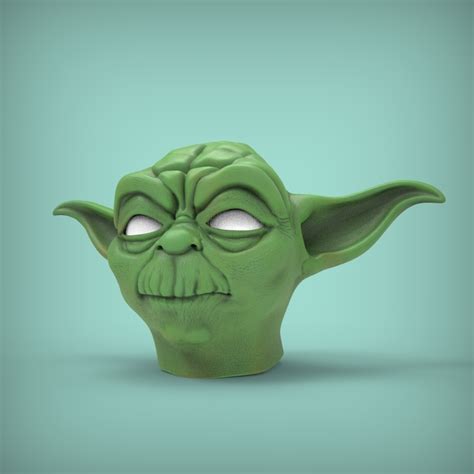 Free Stl File Yoda Head ・3d Printer Model To Download・cults