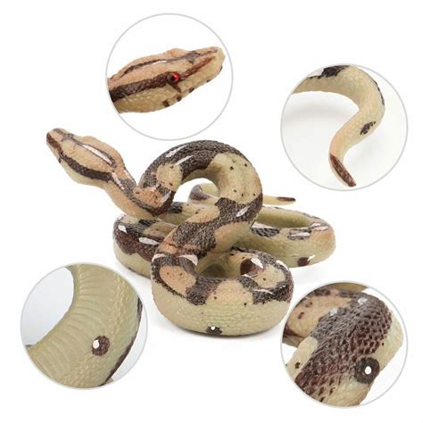 Realistic Fake Snakes Toy Soft Rubber Snake Figure Garden Snake