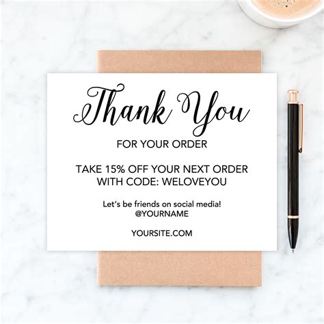 Free Printable Thank You Cards For Business Chicfetti