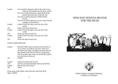 Printable 40 Days Prayer For The Faithful Departed Novena Prayer For