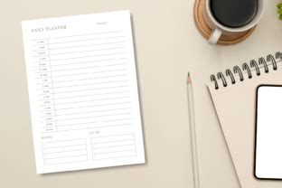 White Minimalist Daily Planner Graphic By Designscape Arts Creative