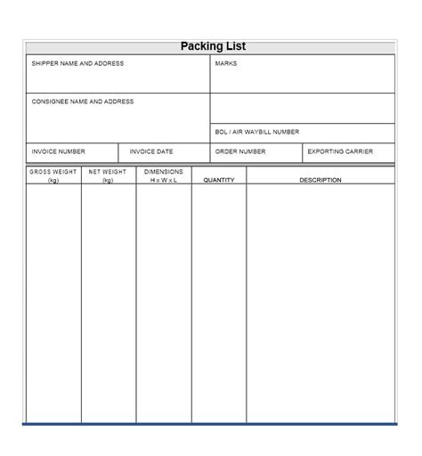 Free Packing Slip Templates Word Excel Templatearchive