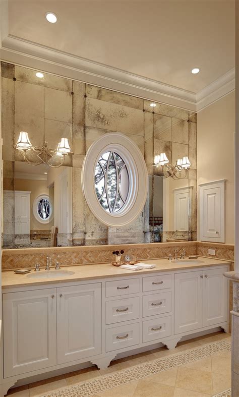 french bistro antique glass at master bath vanity traditional bathroom charleston by