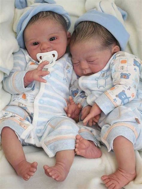 22 Full Silicone Aiden And Jayden Twins Reborn Baby Doll Reborn