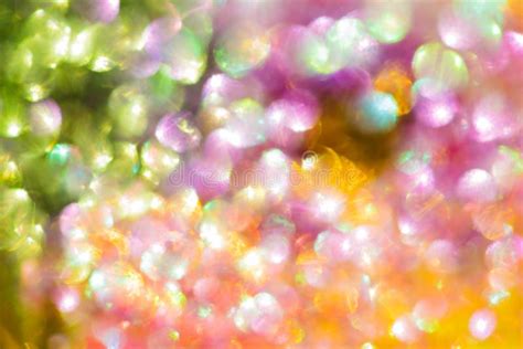Bokeh Golden Glitter Texture Colorfull Blurred Abstract Background For