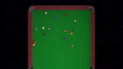 Breaking Billiard Balls Top View With Poking On The Table Stock Footage