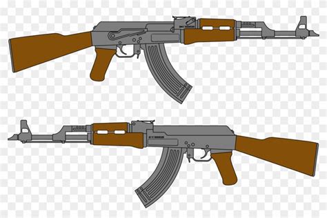 Big Image Ak 47 Drawing Simple Free Transparent Png Clipart Images