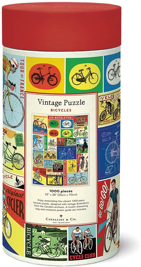 Cavallini And Co Vintage Puzzle Bicycles 1000 Piece Jigsaw Puzzle