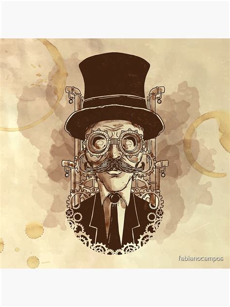 Steampunk Mustache Sticker For Sale By Fabianocampos Redbubble