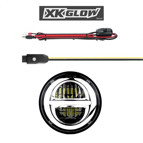 Xk Glow Xk 5in Kit W Xk Glow Xkchrome Led Motorcycle Headlight Kits