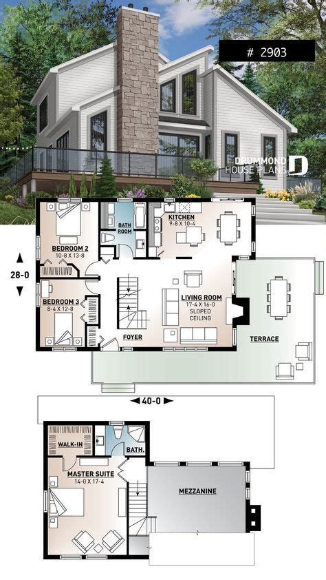 Modern Panoramic Chalet House Plan With Private Second Floor Master