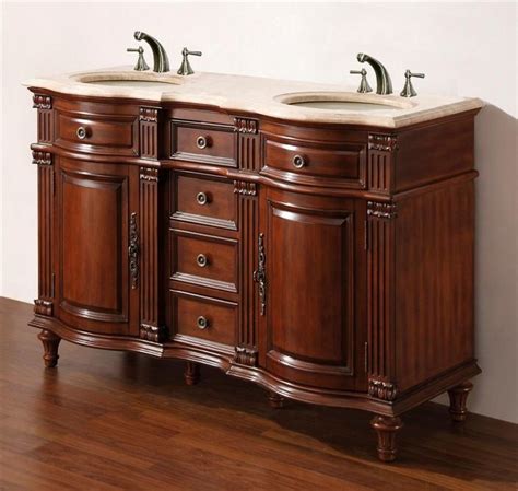 This vanity is completed with open shelves and also drawers to hide all the clutter. ANTIQUE ELEGANT BATHROOM VANITY WITH RECTANGLE CURVED SIX ...