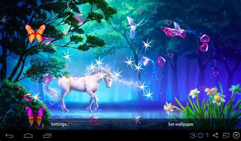 Unicorn Live Wallpaper Unicorn Background 3d 1024x600