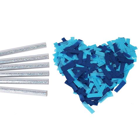 Buy Gender Reveal Confetti Wands Blue 6pack Tissue Paper Confetti Flick