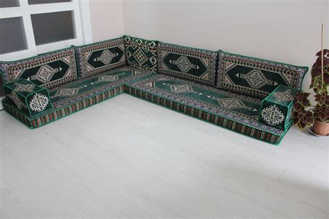 L Shape Arabic Style Majlis Sofa Setarabic Floor Sofafloor Etsy