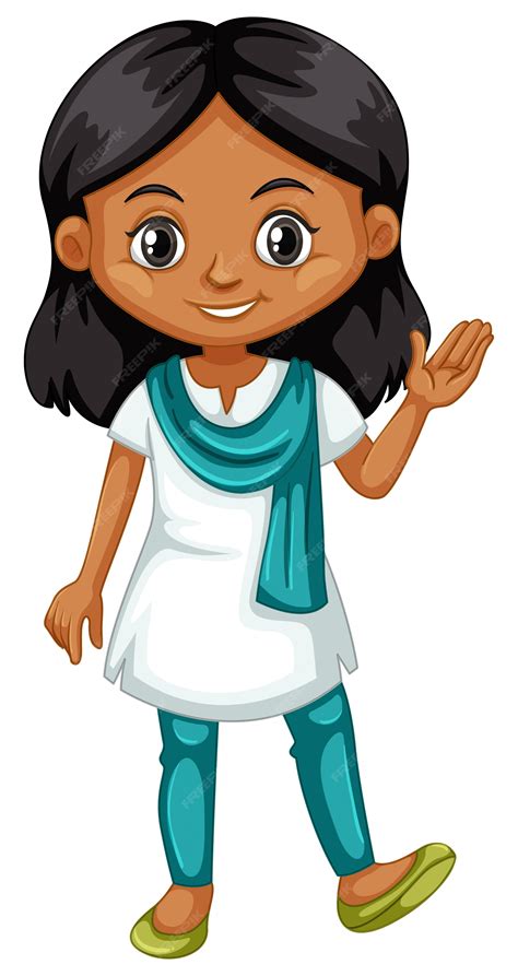 Cartoon Indian Girl